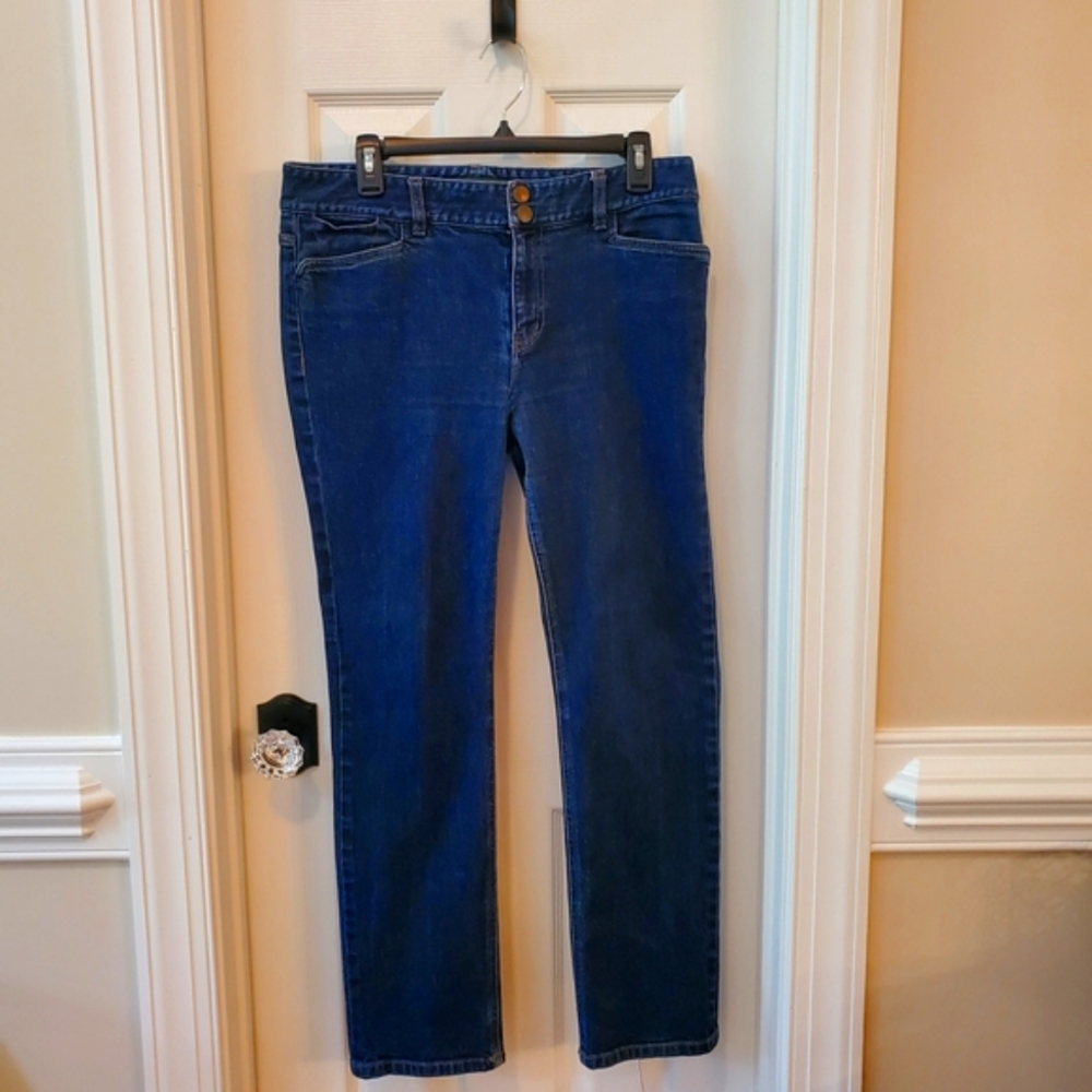 Lauren - Ralph Lauren - Lorraine -  Dark Wash - Straight Leg Jeans - Size 10 - Picture 6 of 16